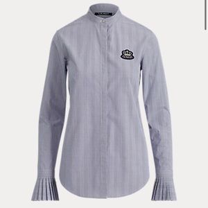 ISO Ralph Lauren Pleated-Cuff Cotton Shirt size L